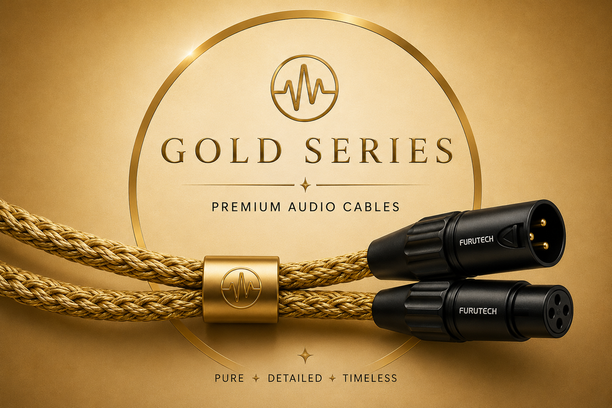 VaultTone Audio Gold Series XLR Interconnects with Furutech FP-701M(G) and FP-702F(G) connectors